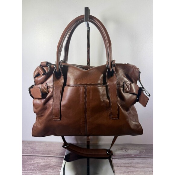 Kooba Leather Women's Handbag with Gun Metal Embellishments Kooba Kendal Brown - Picture 2 of 16